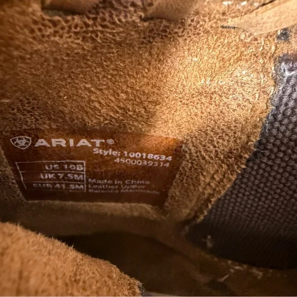 Ariat Women Belle Wedge‎ Bootie Western Chic Boot Soho Sand Tan Suede size 10 - Picture 9 of 9